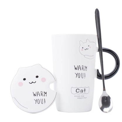 Korean Style Ceramic Coffee Mug - Cute Breakfast Cup