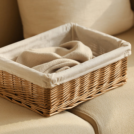 Rattan Desktop Storage Basket - Organize in Style