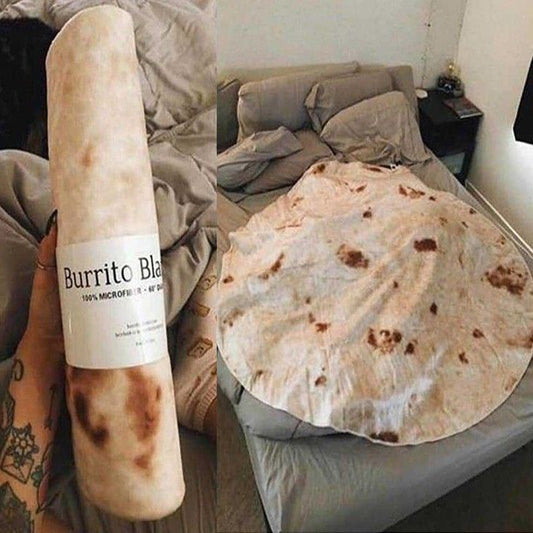 Burrito Blanket - Super Soft Flannel Tortilla Wrap Throw