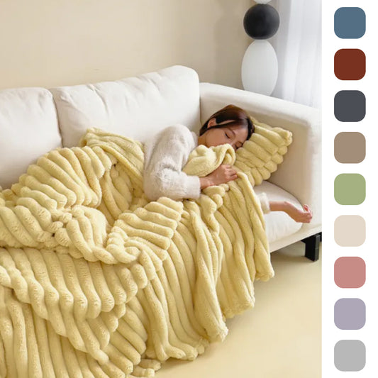 Soft Wind Bubble Blanket - Double-Sided Plush Throw
