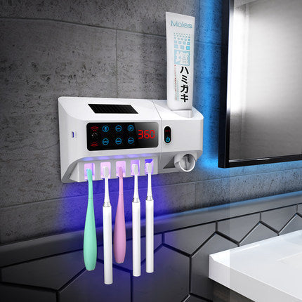 Smart UV Toothbrush Sterilizer & Bathroom Organizer